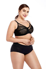 Full Cup Seethru Underwire Bra Plus Size - Okay Trendy