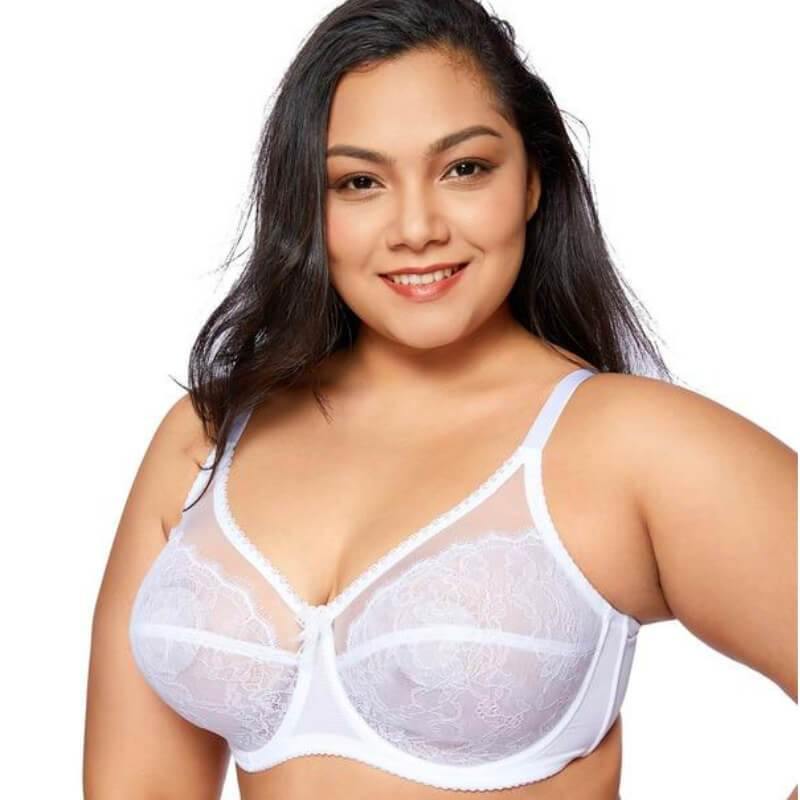 Full Cup Seethru Underwire Bra Plus Size - Okay Trendy