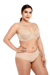 Full Cup Seethru Underwire Bra Plus Size - Okay Trendy