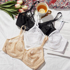 Full Cup Seethru Underwire Bra Plus Size - Okay Trendy