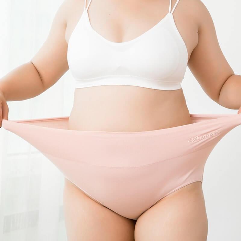 High Waist Plus Size Cotton Panties 4Pcs/Set
