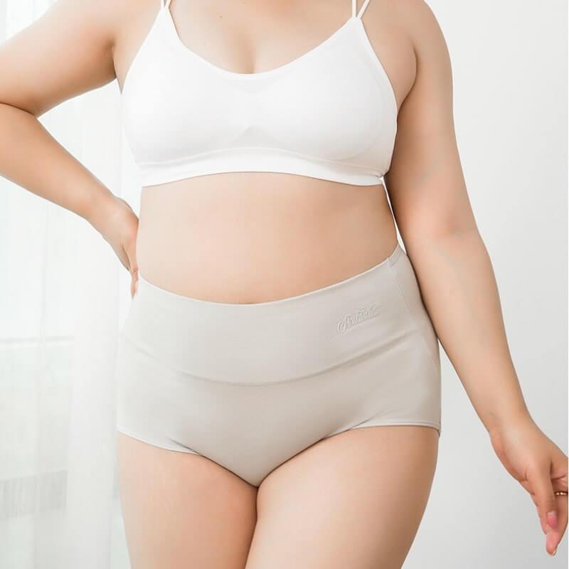 High Waist Plus Size Cotton Panties 4Pcs/Set