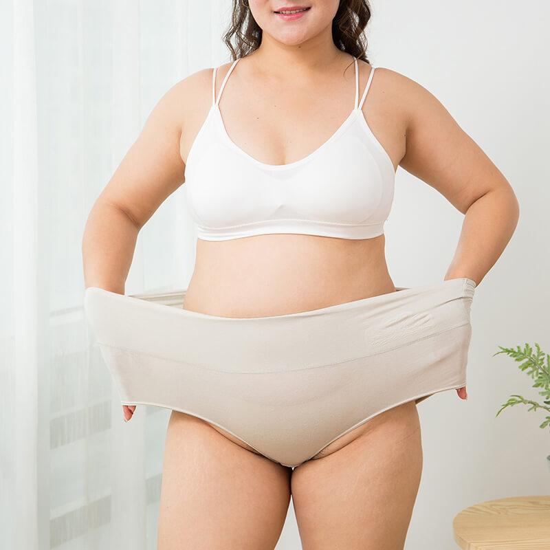 High Waist Plus Size Cotton Panties 4Pcs/Set