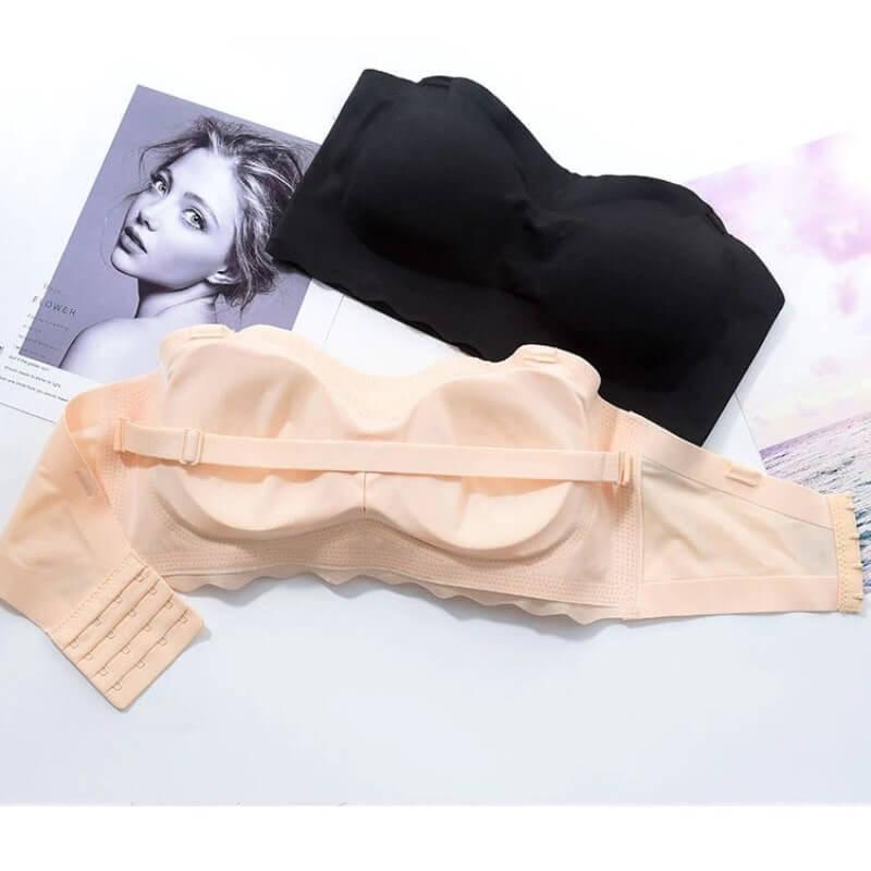 M- 7XL Convertible Bandeau Invisible Push Up Bra - Okay Trendy
