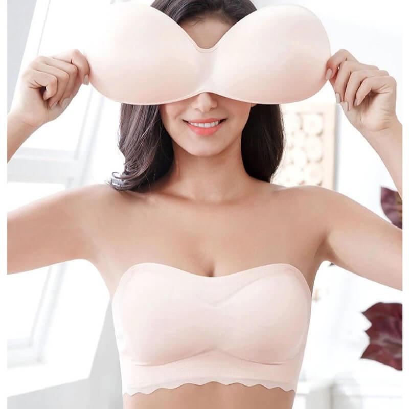 M- 7XL Convertible Bandeau Invisible Push Up Bra - Okay Trendy