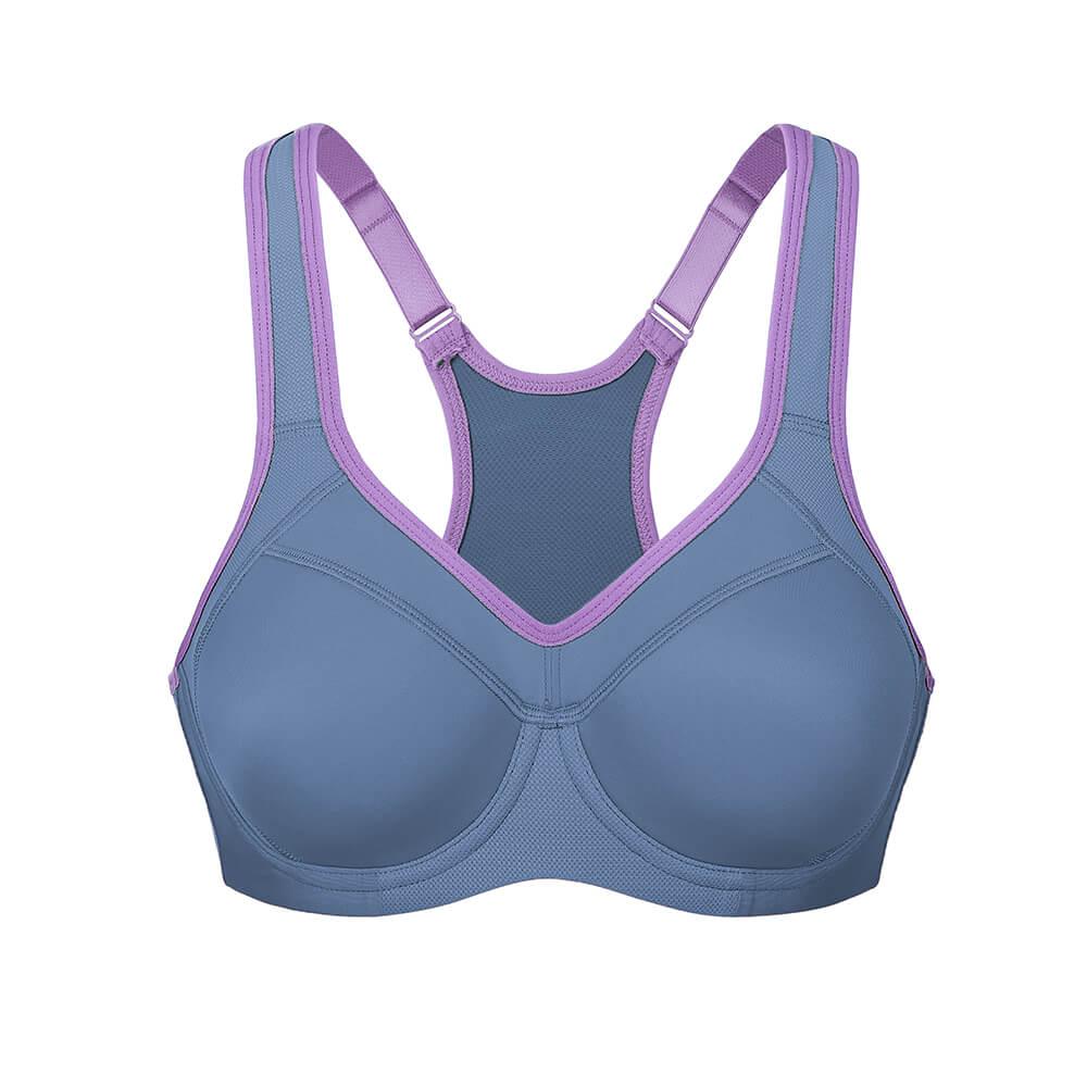 Lightly Padded Racerback Sports Bra For Large Bust - Okay Trendy