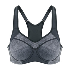Lightly Padded Racerback Sports Bra For Large Bust - Okay Trendy