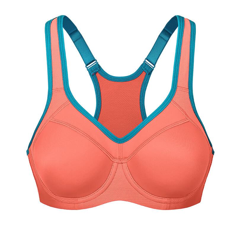 Lightly Padded Racerback Sports Bra For Large Bust - Okay Trendy