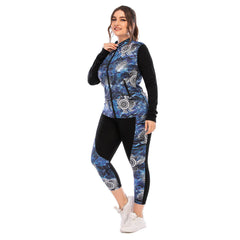 Matching Sports Bra and Leggings Set Plus Size - Okay Trendy