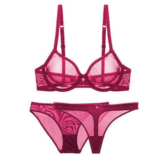Mesh See Through Bras And Panty Sets - Okay Trendy