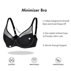 Minimizer Plus Size Sheer Unlined Bra