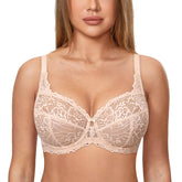 Minimizer See Through Unlined Underwire Bra