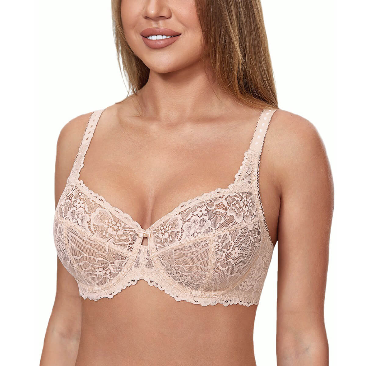 Minimizer See Through Unlined Underwire Bra