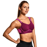 Moisture-wicking Bounce Control Back Closure Sports Bra - Okay Trendy