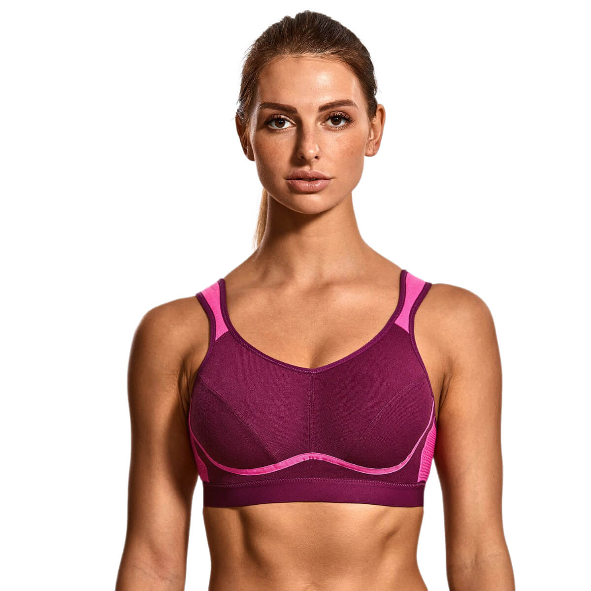 Moisture-wicking Bounce Control Back Closure Sports Bra - Okay Trendy