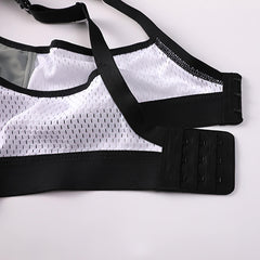 Moisture-wicking Bounce Control Back Closure Sports Bra - Okay Trendy