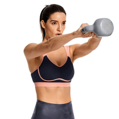 Moisture-wicking Bounce Control Back Closure Sports Bra - Okay Trendy