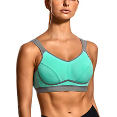 Moisture-wicking Bounce Control Back Closure Sports Bra - Okay Trendy