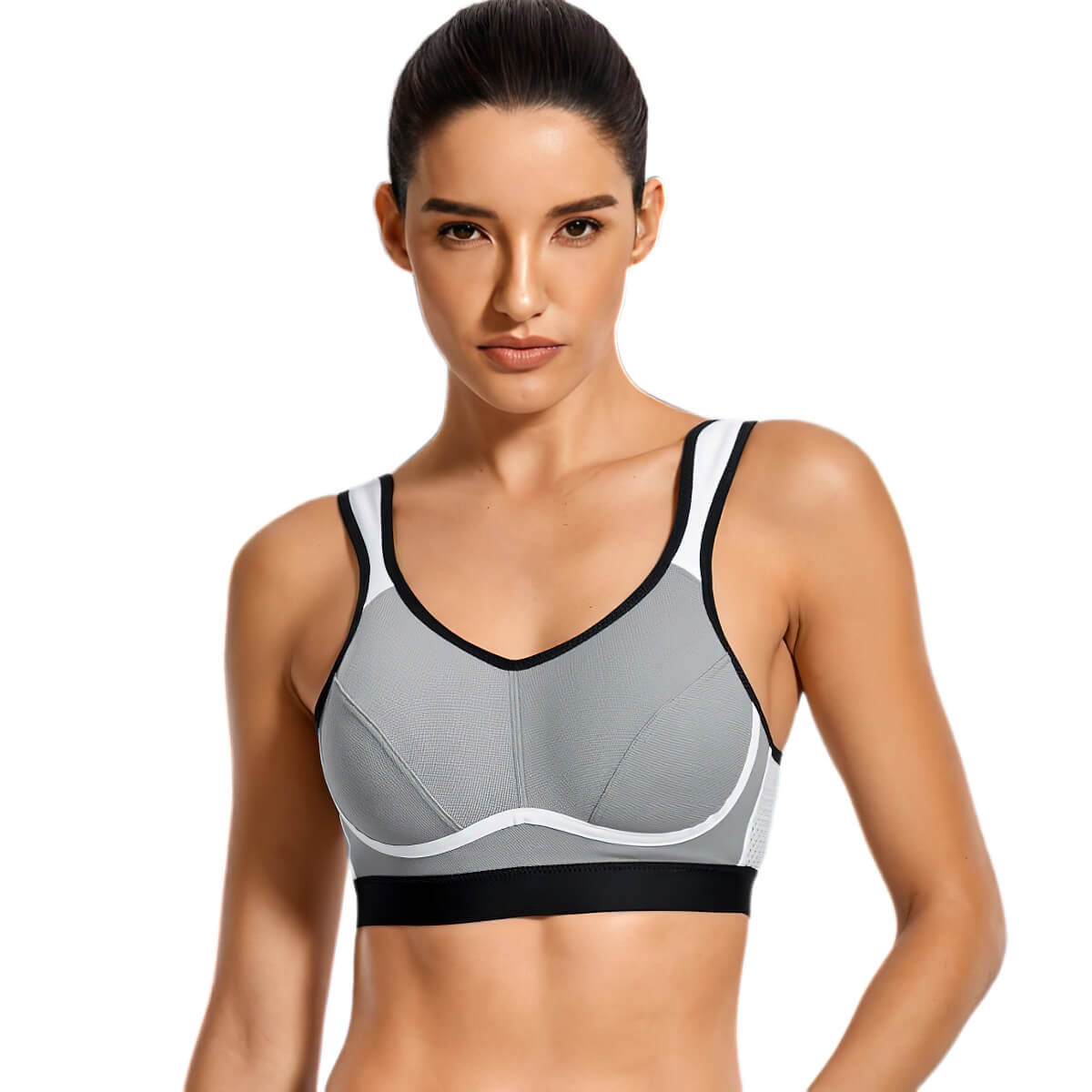 Moisture-wicking Bounce Control Back Closure Sports Bra - Okay Trendy