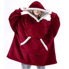 Oversized Winter Giant Blanket Hoodie for Women