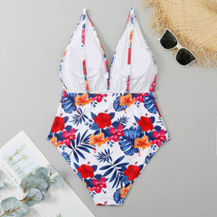 Plus Size Cheeky Swimsuit Flower Print
