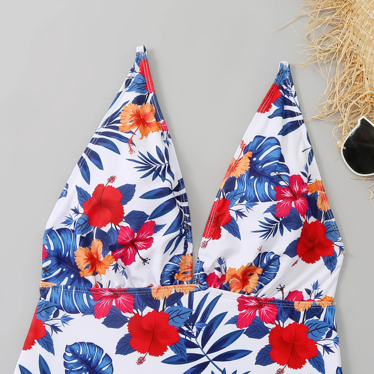Plus Size Cheeky Swimsuit Flower Print