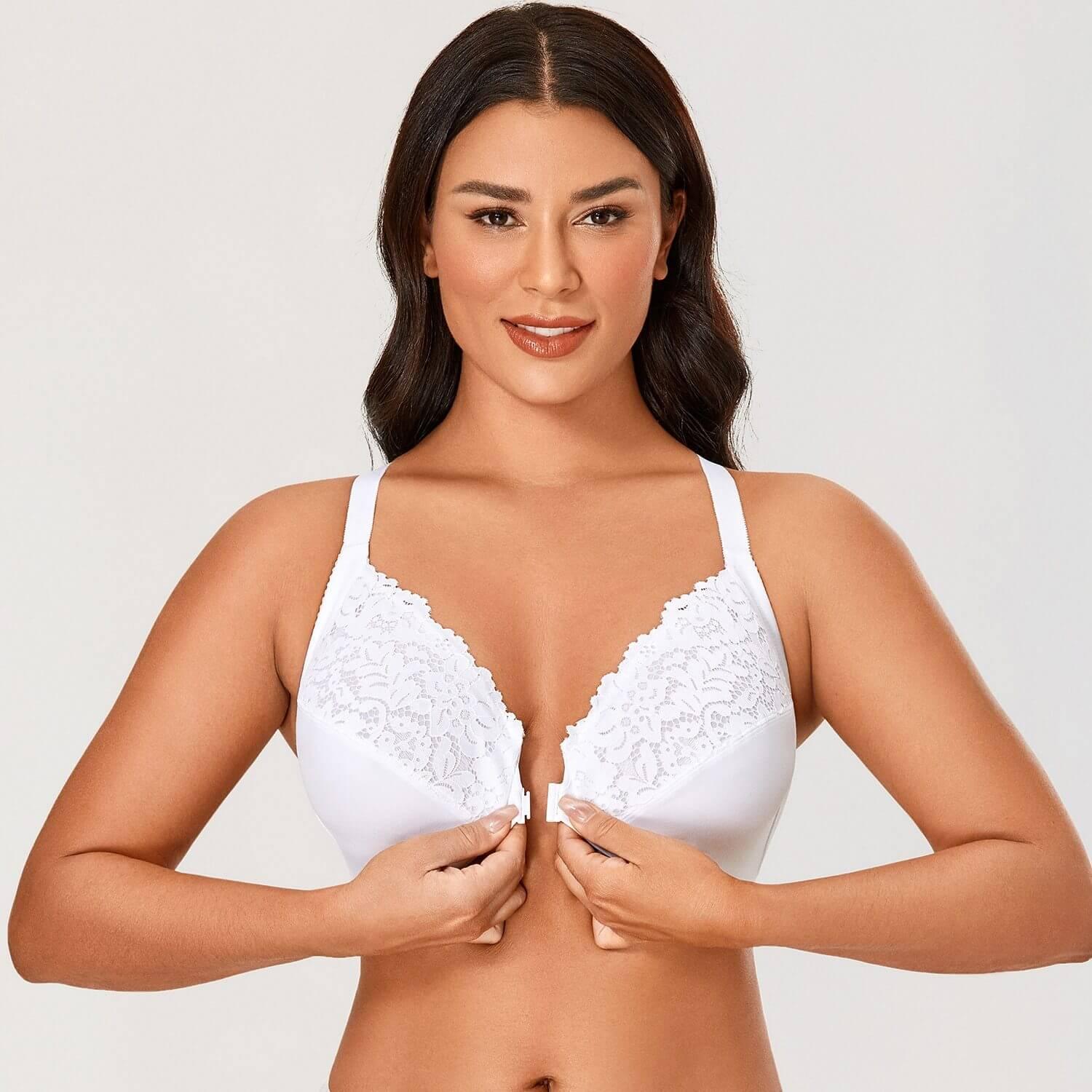 Plus Size Front Close Bra For Elderly Woman - Okay Trendy