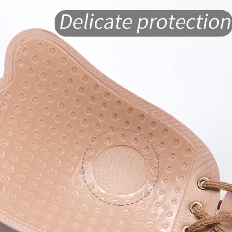 Plus Size Front Closure Strapless Padded Stick On Bra