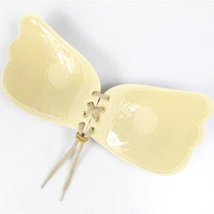 Plus Size Front Closure Strapless Padded Stick On Bra