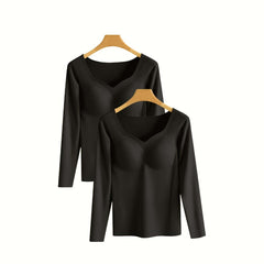 Seamless Heated Long Underwear Plus Size - Okay Trendy