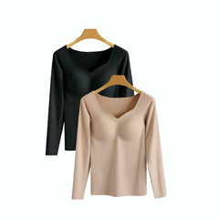 Seamless Heated Long Underwear Plus Size - Okay Trendy