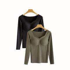 Seamless Heated Long Underwear Plus Size - Okay Trendy