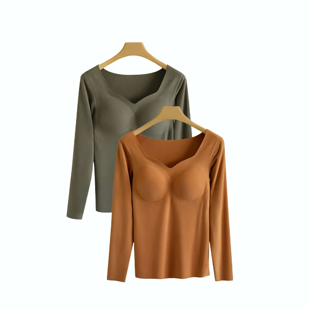 Seamless Heated Long Underwear Plus Size - Okay Trendy