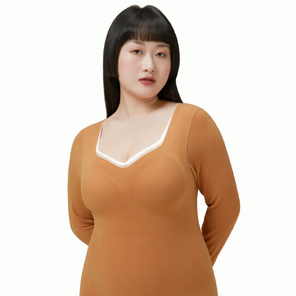 Seamless Heated Long Underwear Plus Size - Okay Trendy