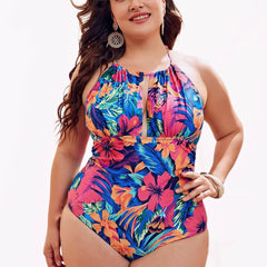 Plus Size High Neck Swimsuit for Women