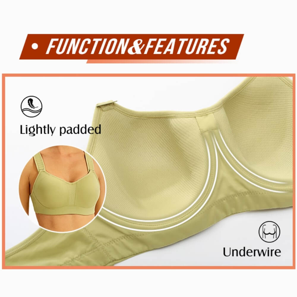 Plus Size No Bounce Sports Bra - Okay Trendy