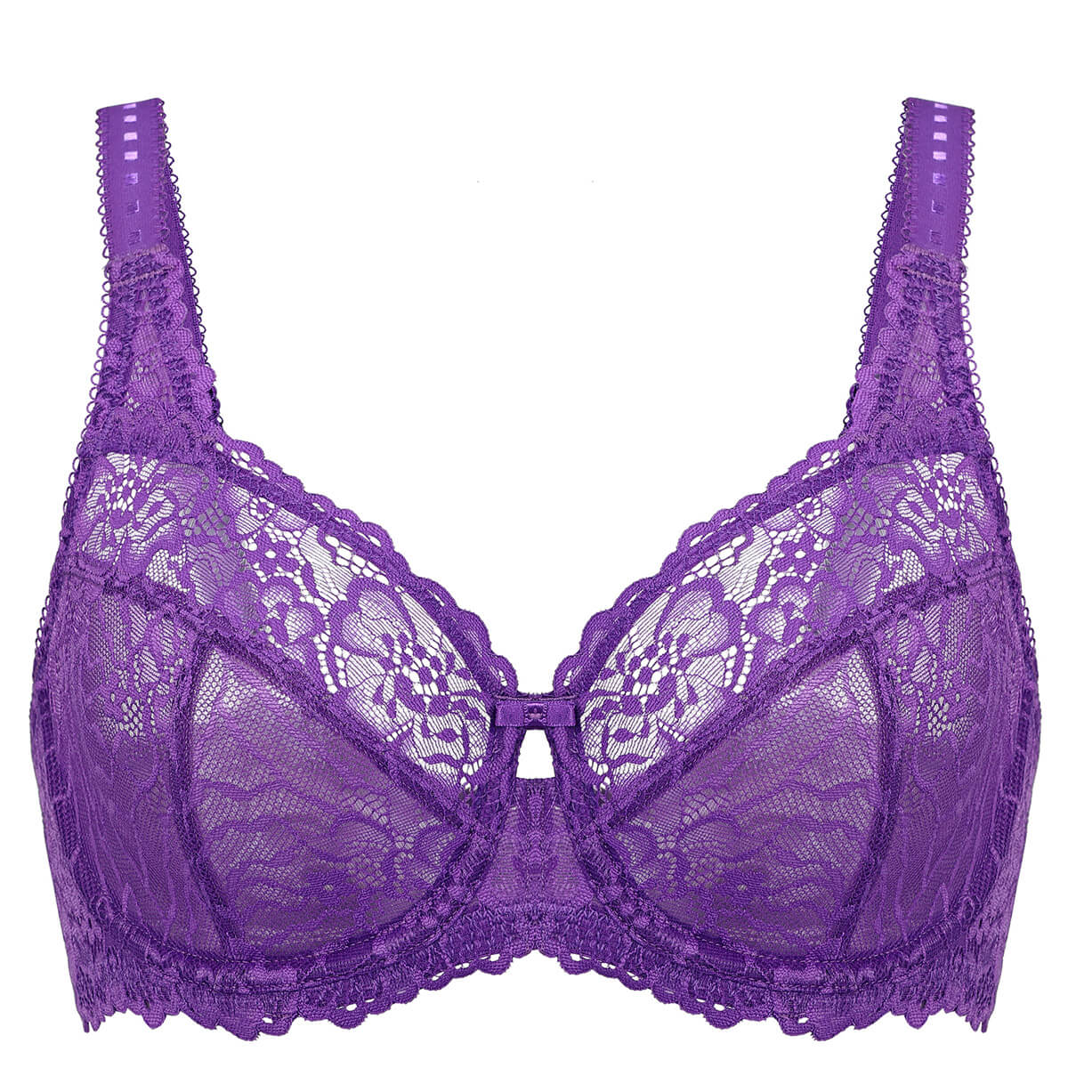 Bras for Women No Underwire Bra for Womens Underwire Bra Lace Floral Bra  Unlined Unlined Plus Size Full Coverage Bra (Purple, 34/75C)