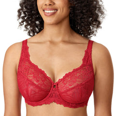 Plus Size See Through Mesh Bra