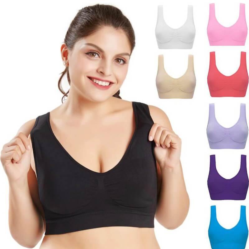 Plus Size Sports Comfort Bras With Pads