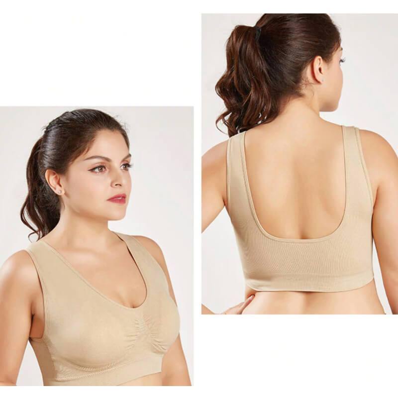 Plus Size Sports Comfort Bras With Pads - Okay Trendy