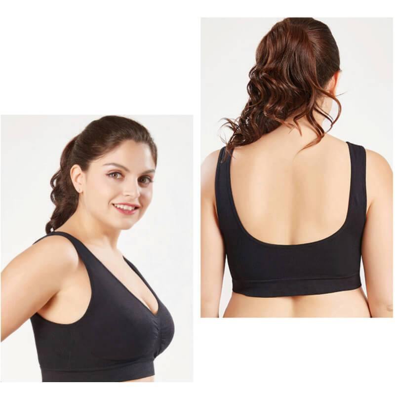 Plus Size Sports Comfort Bras With Pads - Okay Trendy