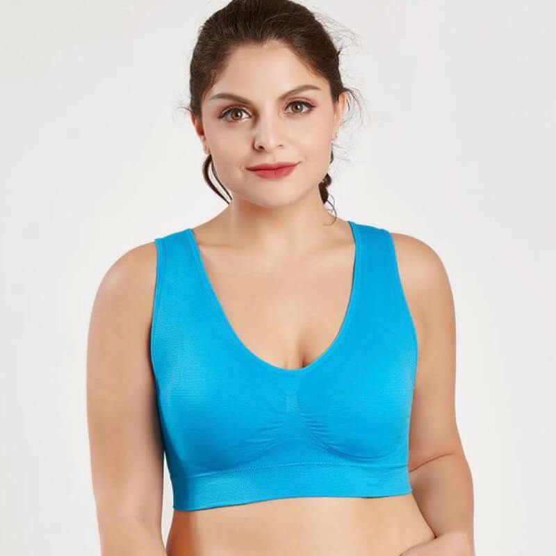 Plus Size Sports Comfort Bras With Pads - Okay Trendy