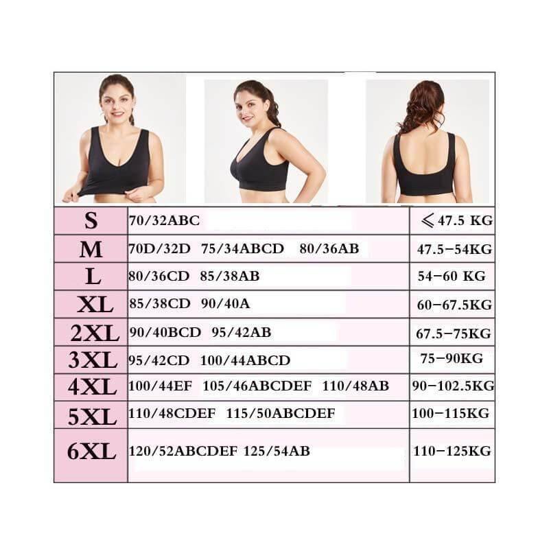 Plus Size Sports Comfort Bras With Pads - Okay Trendy