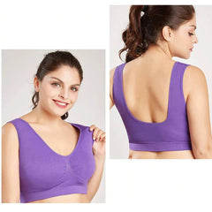 Plus Size Sports Comfort Bras With Pads - Okay Trendy