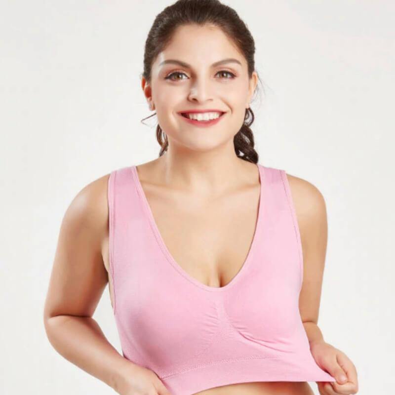 Plus Size Sports Comfort Bras With Pads - Okay Trendy