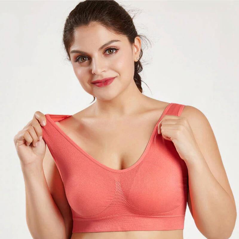 Plus Size Sports Comfort Bras With Pads - Okay Trendy
