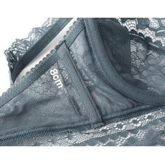 Push Up See Through Lace Bra And Underwear Set - Okay Trendy