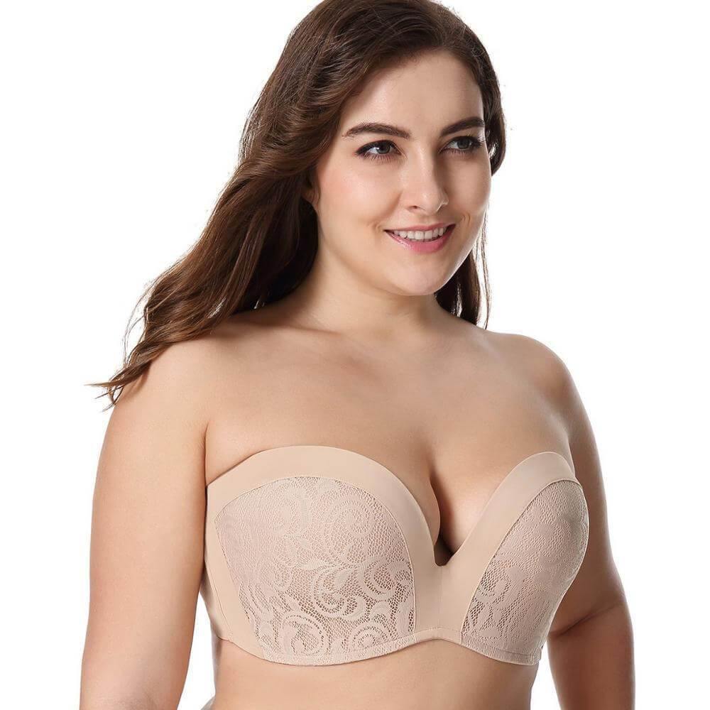 Push Up Strapless Bra For Heavy Breast