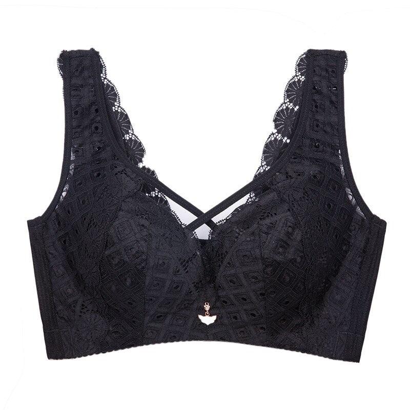 Lace Wire Free Bras For Large Breasts 34C-48E - Okay Trendy
