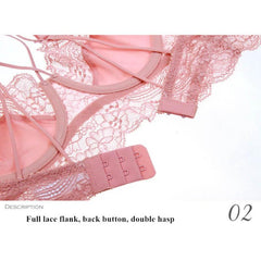 Sexy Bra Panty Set Thin Transparent Lace Underwear - Okay Trendy
